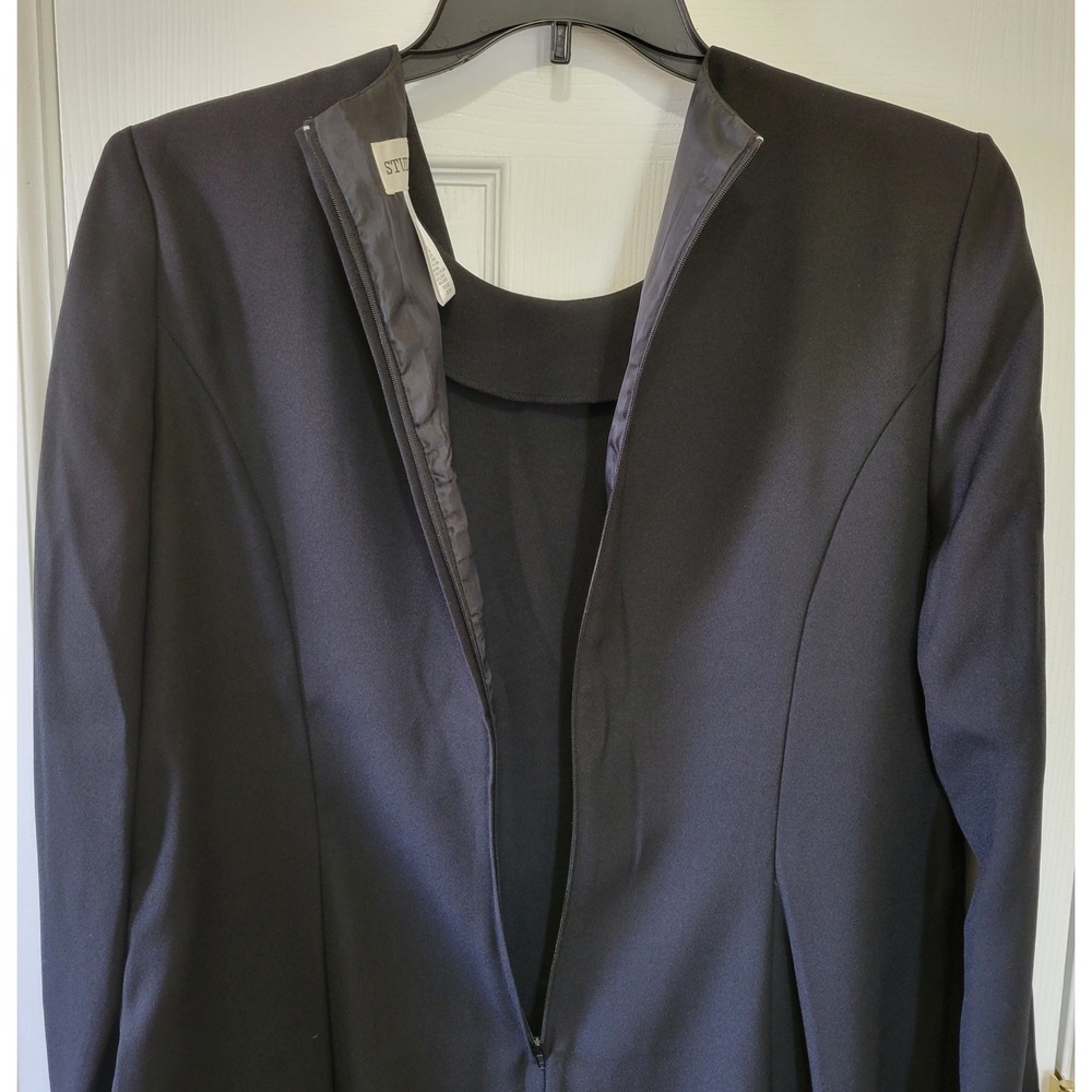 Studio I Womens Black Embroidered Beaded Dress Jacket Look Size 16 Formal 40227 - Picture 7 of 8